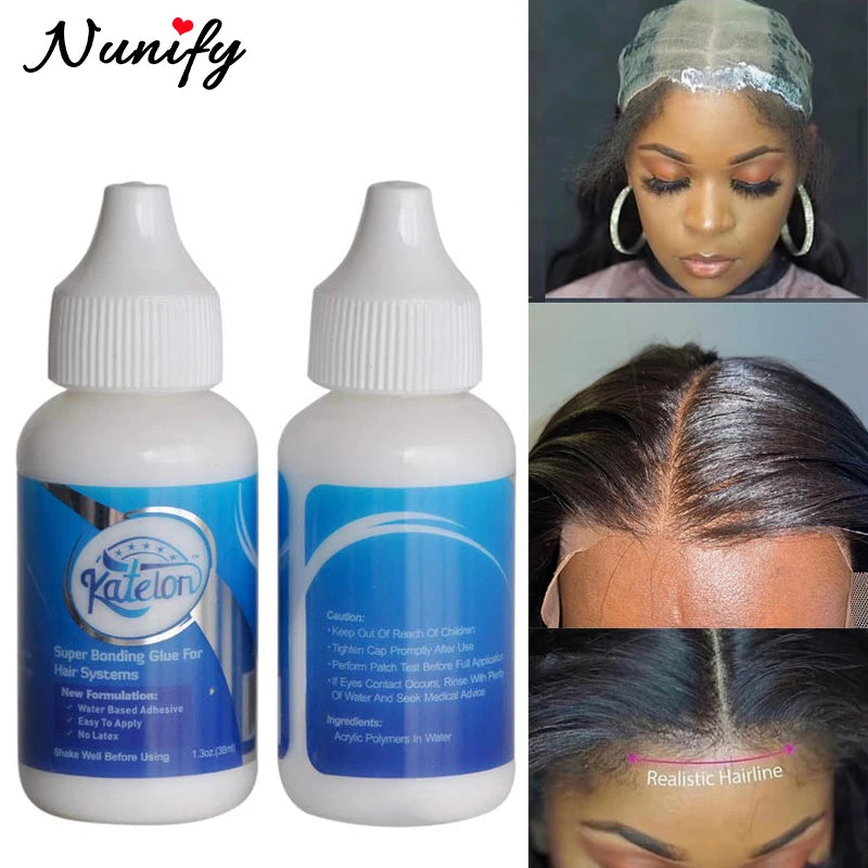 Colle pour perruque Lace Front, tenue extra forte, résistante à l'eau, 38 ml, colle adhésive ultra-forte pour bonnet de perruque, 1 pièce, outils de coiffure, 37 g