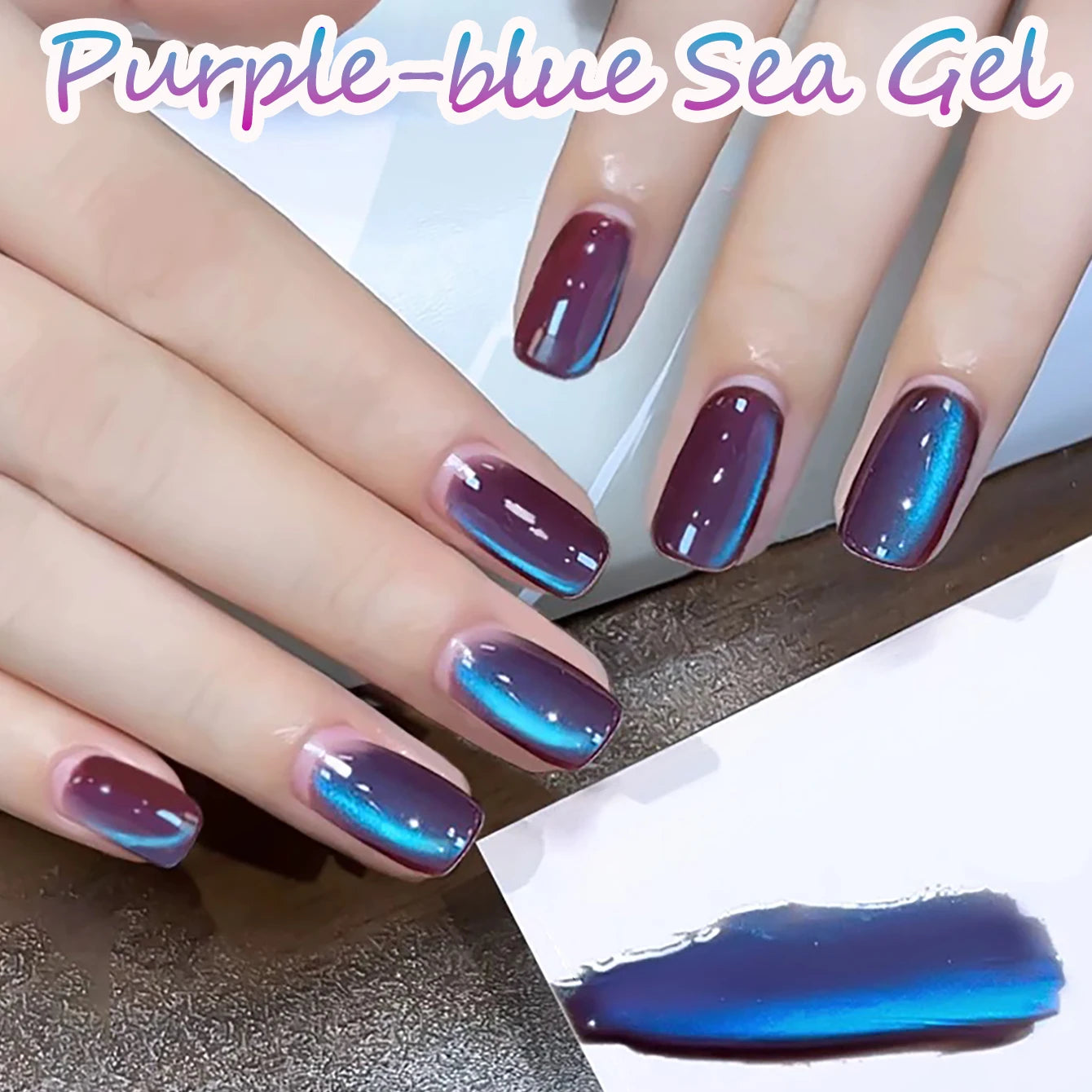Vernis à ongles gel blanc effet œil de chat TC Flow Light (1 à 9 pièces) - Ultra brillant, semi-permanent, UV, effet miroir, aimant pour ongles
