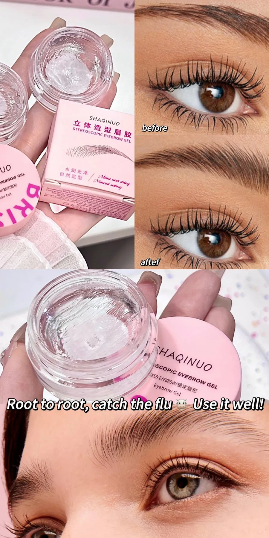 Savon à sourcils tridimensionnel, gel pour sourcils, texture gel pour un style naturel