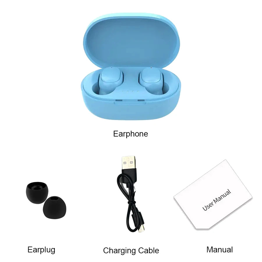 Écouteurs intra-auriculaires Bluetooth sans fil TWS A6S avec réduction de bruit et micro pour Huawei, Xiaomi et Redmi