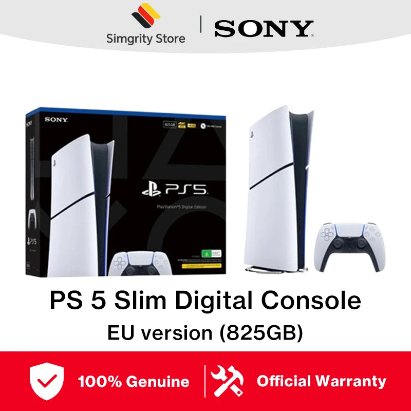 Console numérique Sony PlayStation 5 Slim (825 Go) version européenne - Modèle Slim - SSD ultra-rapide - Ray Tracing - Jeux vidéo 4K - PS5 Slim