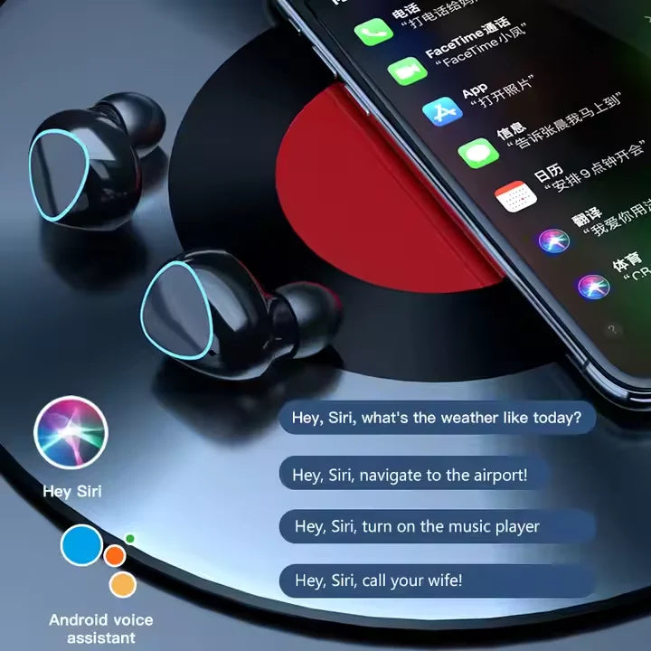 Nouveauté : Écouteurs sans fil M10, son parfait et haute qualité, idéaux pour le sport, les jeux et la musique. Écouteurs Bluetooth avec batterie externe.