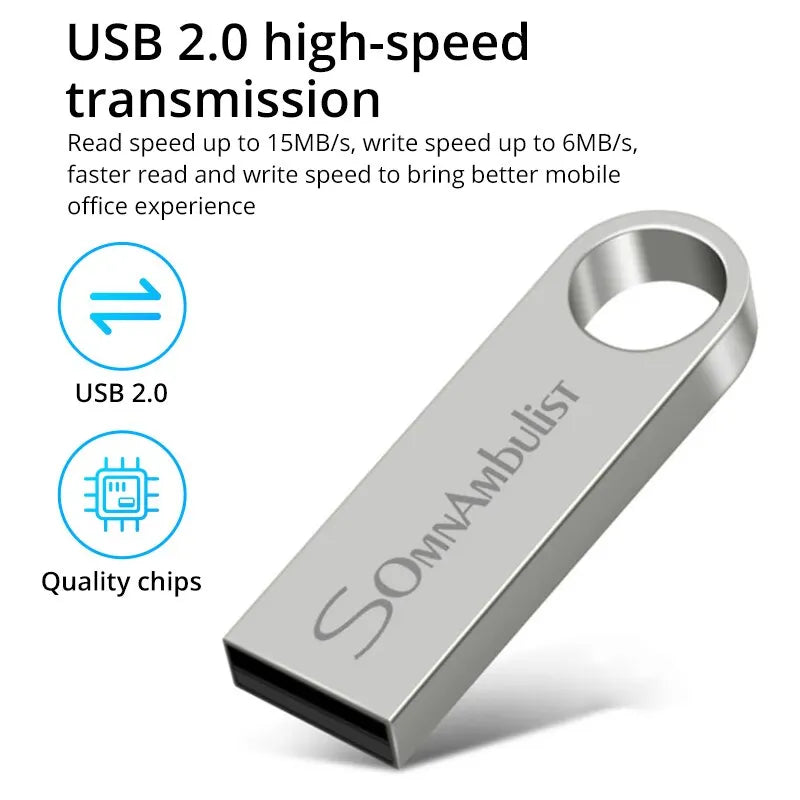 Clé USB SomnAmbulist 32 Go, 64 Go, 128 Go, USB 2.0 haute vitesse pour PC et appareils mobiles ; mini-clé USB 16 Go, 32 Go, 64 Go, 8 Go, 4 Go