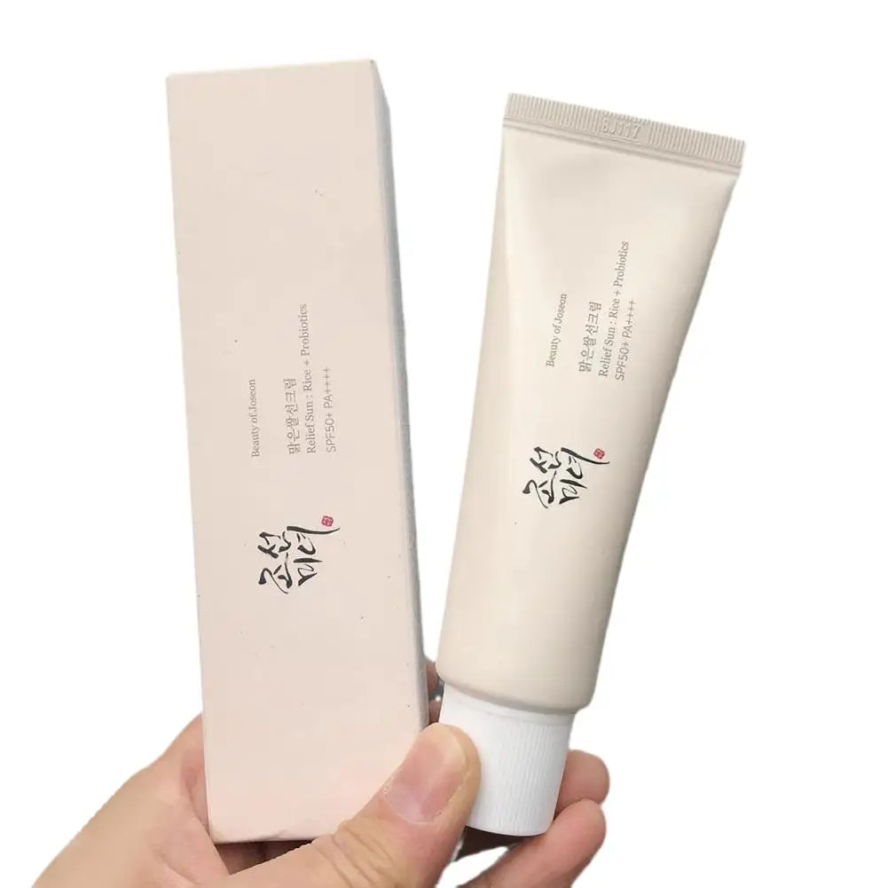 Coffret de soins coréens au riz Joseon et probiotiques : huile essentielle, protection solaire, lotion tonique rafraîchissante, crème hydratante pour le visage et les yeux.