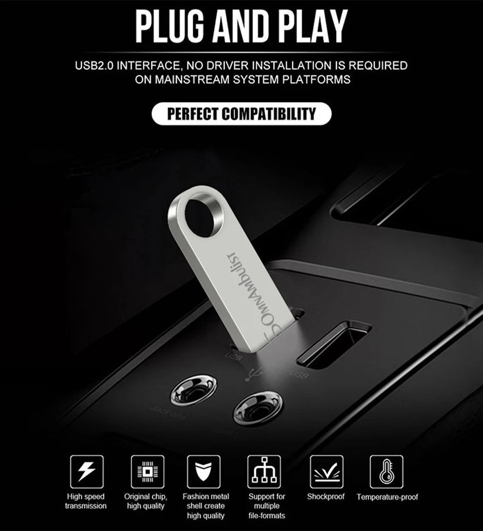 Clé USB SomnAmbulist 32 Go, 64 Go, 128 Go, USB 2.0 haute vitesse pour PC et appareils mobiles ; mini-clé USB 16 Go, 32 Go, 64 Go, 8 Go, 4 Go