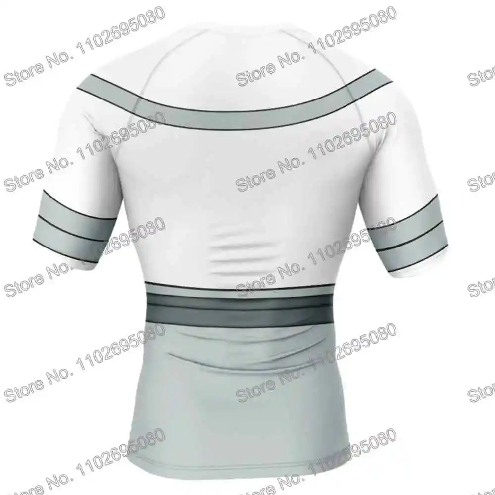 Vêtements de surf Invincible 4 BJJ MMA Rash Guard Homme Manches Courtes T-shirt de plongée Maillot de bain moulant Combinaison de plage d'été Femme GYM