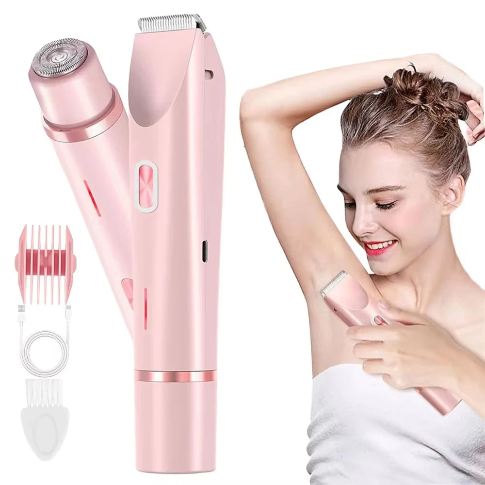 Épilateur corporel pour femme, rasoir électrique pour le visage, la moustache, les jambes, le corps, les aisselles et le maillot. Tondeuse électrique pour le corps et le visage.