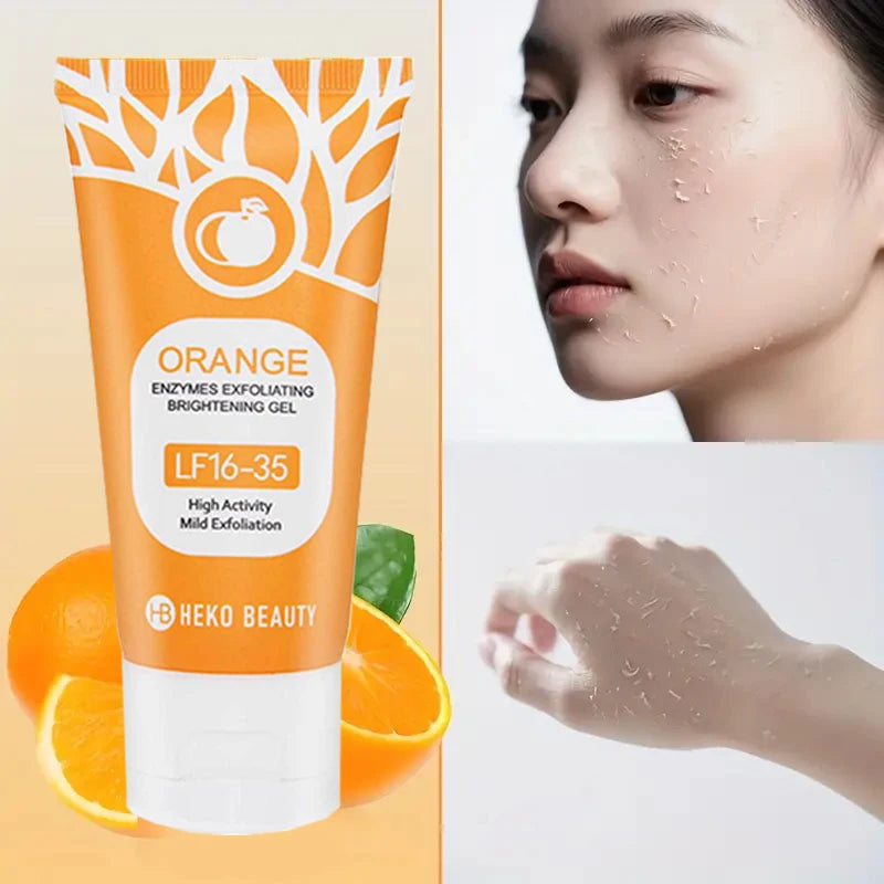 Gel exfoliant à l'orange 50 g, exfoliant, élimine les cellules mortes, nettoie en profondeur, longue durée, hydrate, purifie les pores, convient pour le corps entier