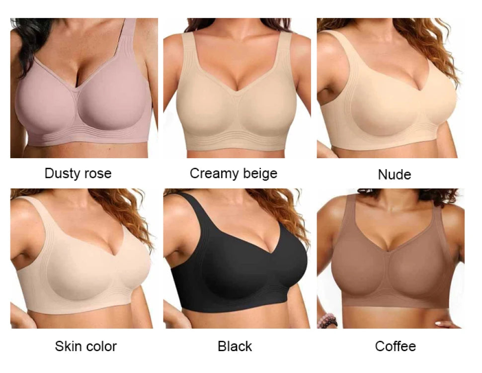 Soutien-gorge push-up sans armatures, sous-vêtements confortables et sans coutures pour femme, doux, respirant et hypoallergénique, sans armatures, idéal au quotidien.