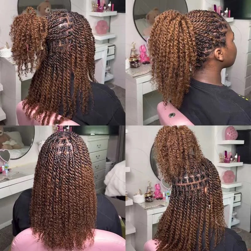 Cheveux Black Pearl Top QVR péruviens crépus bouclés mini twist 50 g/pièce, cheveux humains crépus afro en vrac pour tresses, 100 % cheveux Remy.