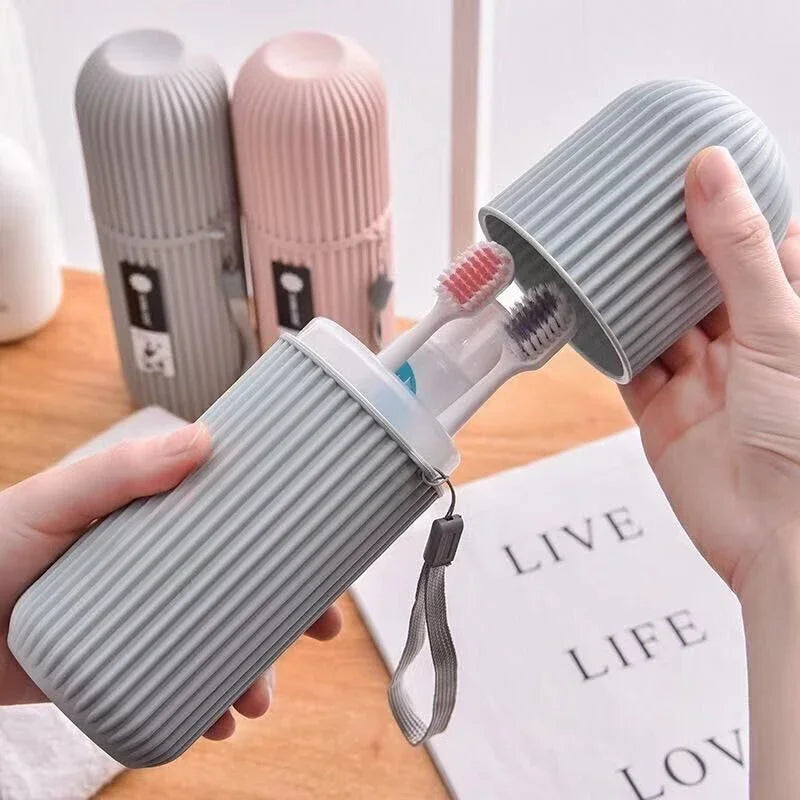 Étui de rangement portable pour brosse à dents et dentifrice, idéal pour les voyages et le camping. Protège votre brosse à dents et votre dentifrice de la saleté et des dommages.