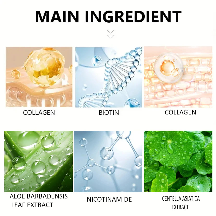 Masque peeling au collagène, Masque enveloppant au collagène et à la biotine jour et nuit, Hydratation intense, Crème masque de nuit.