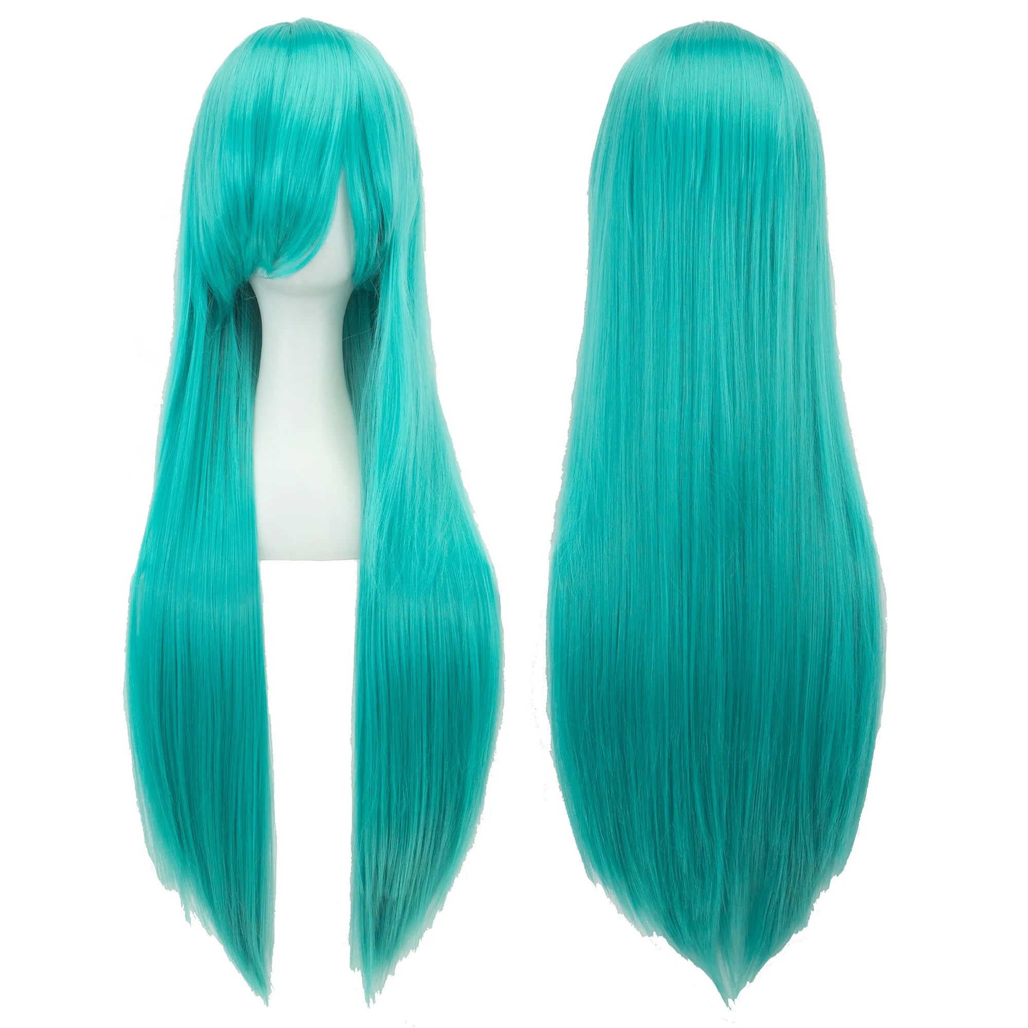 Perruque synthétique Soowee de 80 cm de long, blanche et violette, idéale pour le cosplay, les fêtes et les coiffures noires. Cheveux raides. Postiche pour femme.