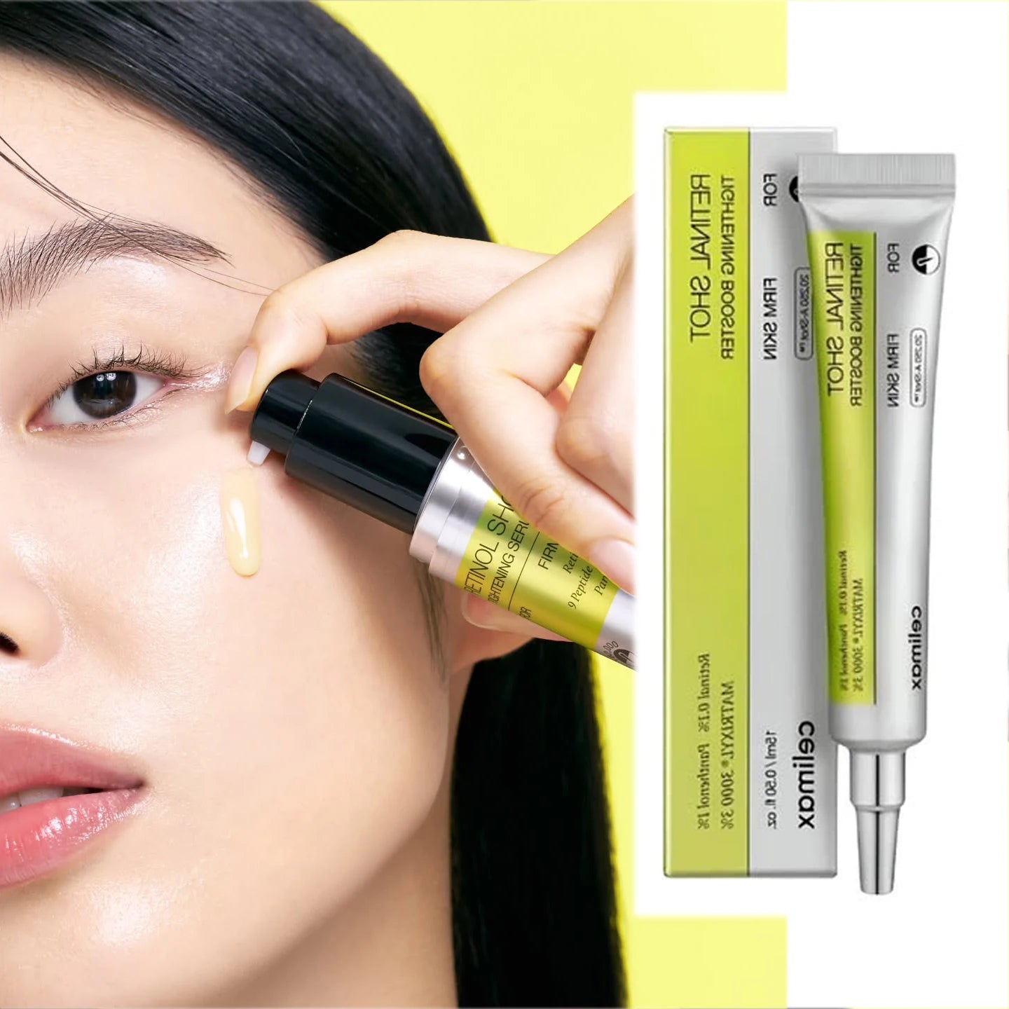 Celimax The Vita A Retinal Shot Booster Raffermissant Peau Contour des Yeux Crème 15ml Sérum Visage 30ml Coffret Soins de Beauté Coréens Original