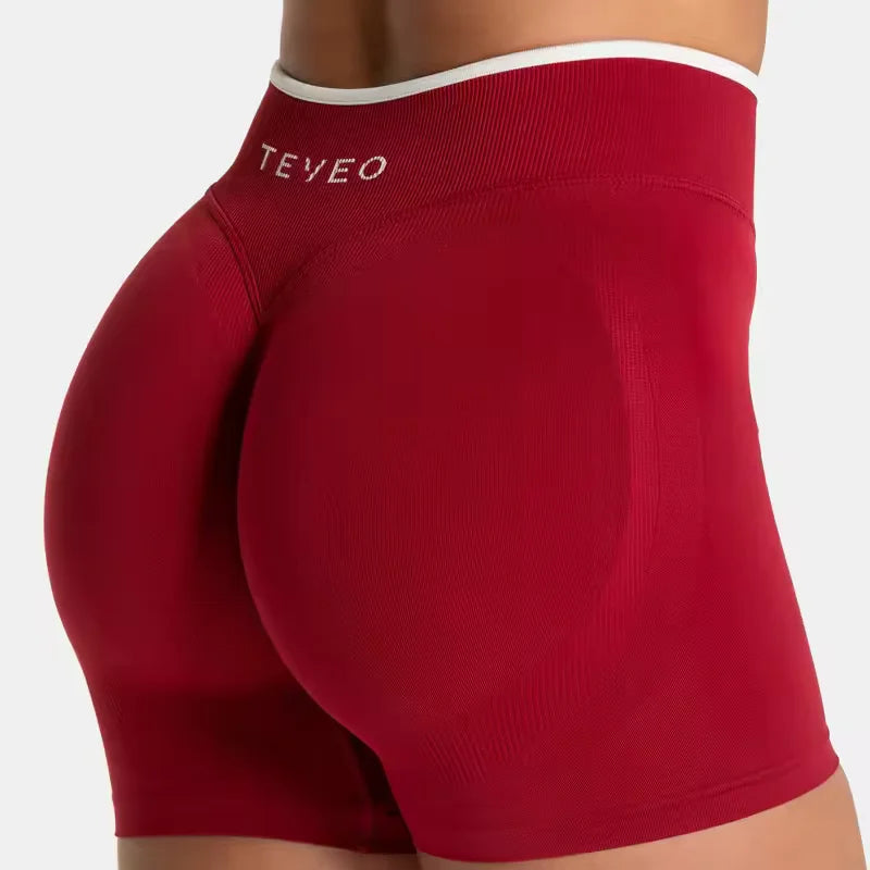 TEVEO Ignite Sculpt Leggings froncés sans coutures pour femme, pantalon de yoga, gainage des hanches, course à pied, sport, salle de gym, gamme Ignite Sculpt