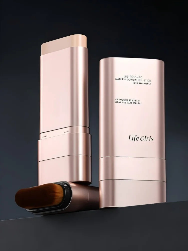 Fond de teint stick double embout Life Girls Watery avec pinceau, maquillage naturel longue tenue et impeccable pour le visage