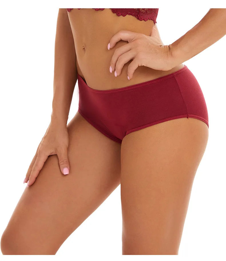 Lot de 3 culottes menstruelles pour femmes, anti-fuites, en coton, absorbantes, physiologiques, pour les règles.