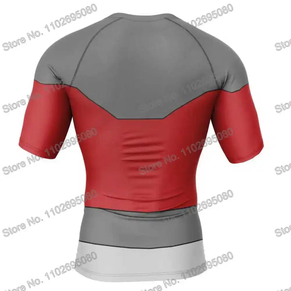 Vêtements de surf Invincible 4 BJJ MMA Rash Guard Homme Manches Courtes T-shirt de plongée Maillot de bain moulant Combinaison de plage d'été Femme GYM
