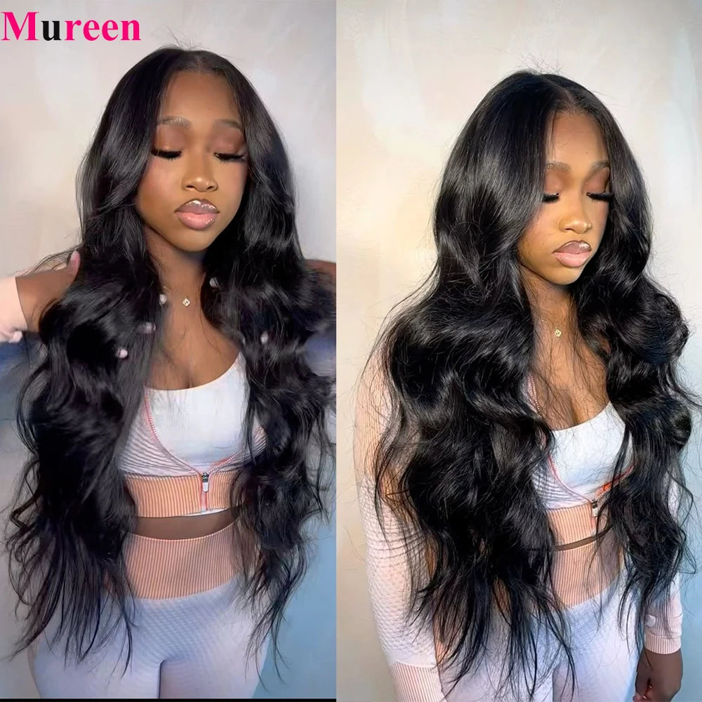 Perruque sans colle, densité 250, cheveux humains pré-épilés, ondulés, avec lace front pour femmes, fermeture en dentelle prédécoupée 4x4.