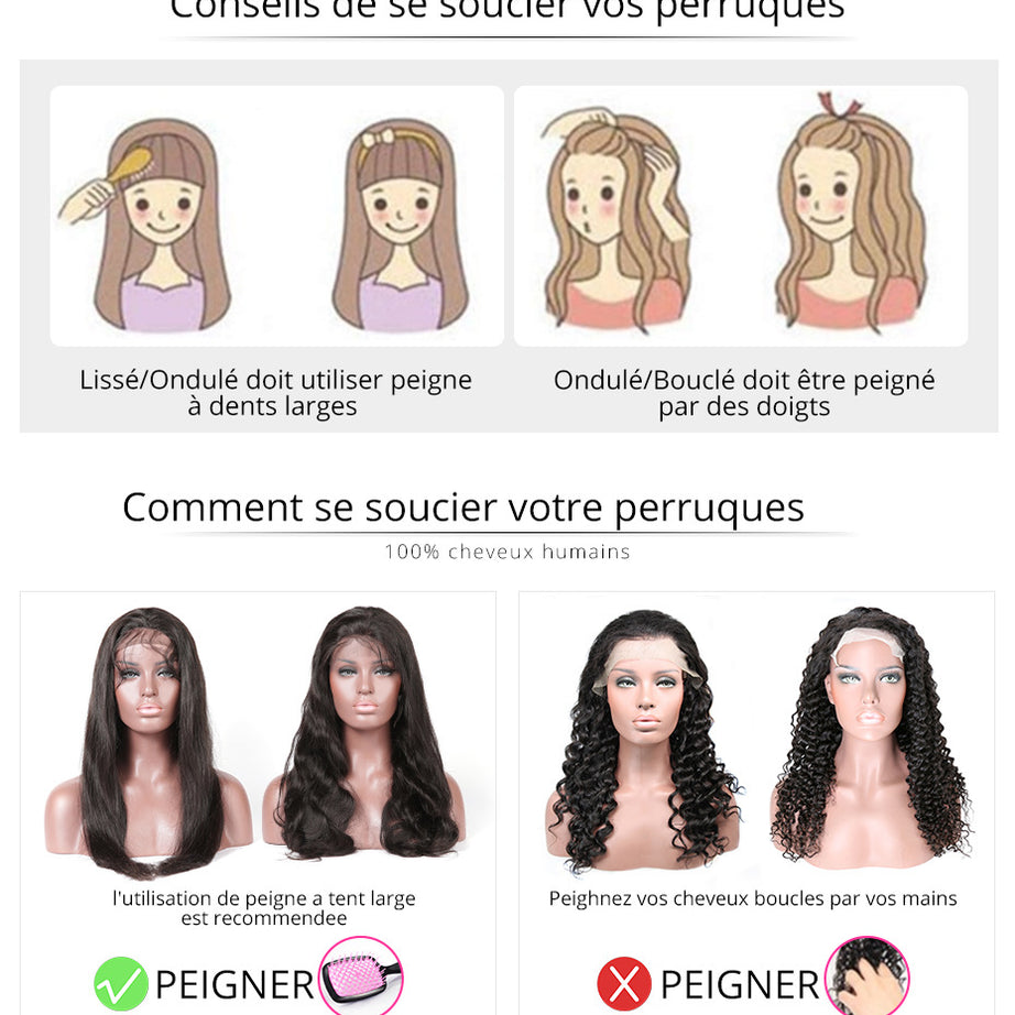Perruque pré-coupée sans colle, 250 %, 30 à 40 pouces, prête à porter, ondulations profondes et souples, 13x6 ou 13x4, avec lace frontale HD, pré-épilée et bouclée pour femme.