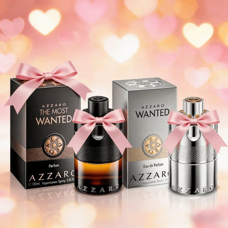 AZZARO WANTED Parfums pour hommes, flacons élégants, métalliques et colorés (argent/or/noir/bleu), éditions premium, parfum léger