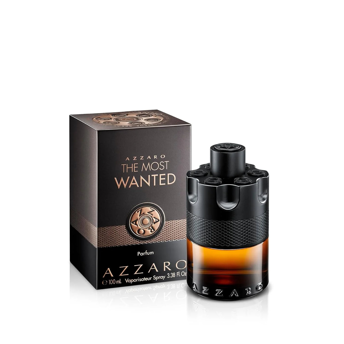 AZZARO WANTED Parfums pour hommes, flacons élégants, métalliques et colorés (argent/or/noir/bleu), éditions premium, parfum léger