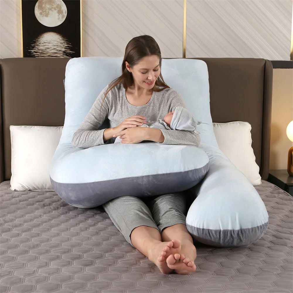 Coussin de grossesse PANGDUBE 130*70cm, coussin lombaire de sommeil pour femmes enceintes, coussin d'allaitement
