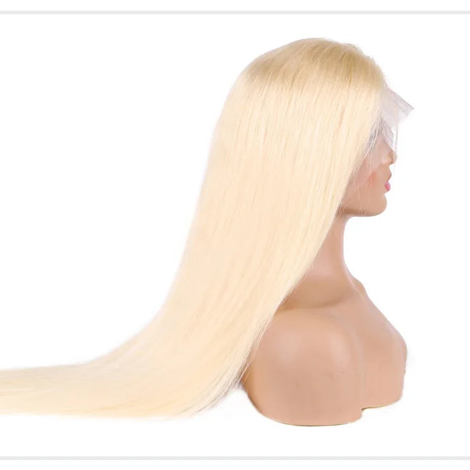 13x4 13x6 360 HD Transparent 613 Honey Blonde Color Lace Front Human Hair Wigs for Women Raw Brazilian Straight Lace Frontal Wig