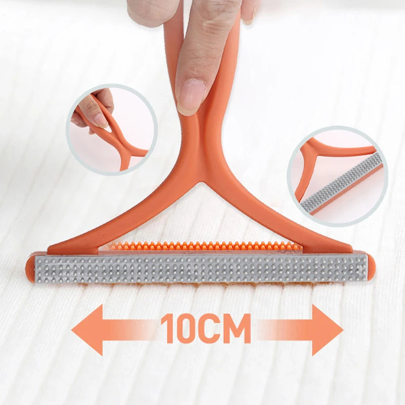 Brosse anti-peluches double face portable pour poils d'animaux, rasoir manuel pour vêtements et tissus, brosse pour tapis et vêtements