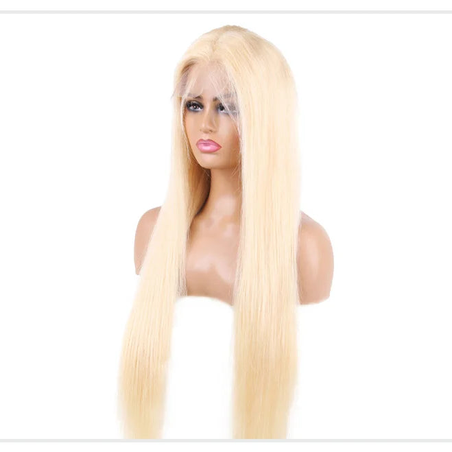 13x4 13x6 360 HD Transparent 613 Honey Blonde Color Lace Front Human Hair Wigs for Women Raw Brazilian Straight Lace Frontal Wig