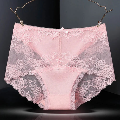 Lot de 7 culottes en coton transparent et dentelle, confortables et antibactériennes, grandes tailles, lingerie sexy pour femme