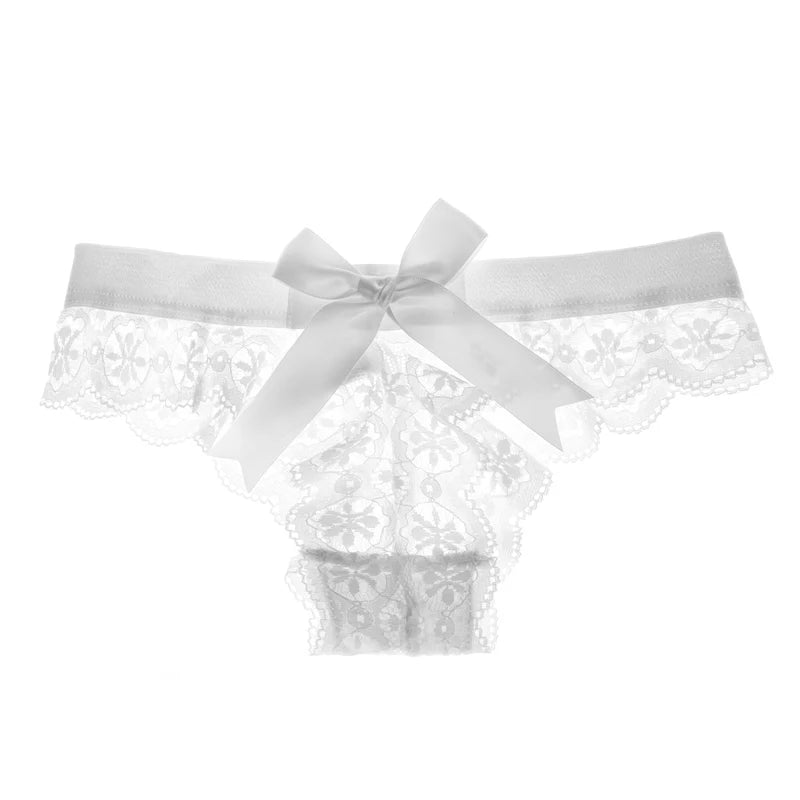 Découvrez la lingerie féminine incroyable : string en dentelle, culotte sexy en forme de T, culotte transparente style japonais.