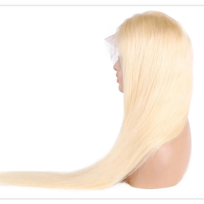 13x4 13x6 360 HD Transparent 613 Honey Blonde Color Lace Front Human Hair Wigs for Women Raw Brazilian Straight Lace Frontal Wig