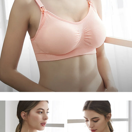 Soutien-gorge d'allaitement grande taille de haute qualité, respirant, sans coutures, push-up, idéal pour les femmes allaitantes.