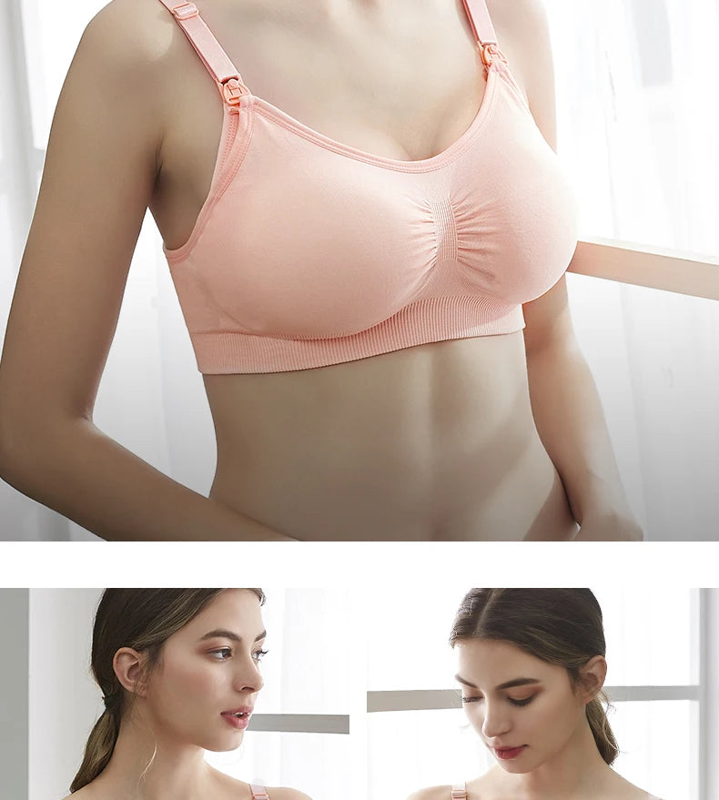 Soutien-gorge d'allaitement grande taille de haute qualité, respirant, sans coutures, push-up, idéal pour les femmes allaitantes.