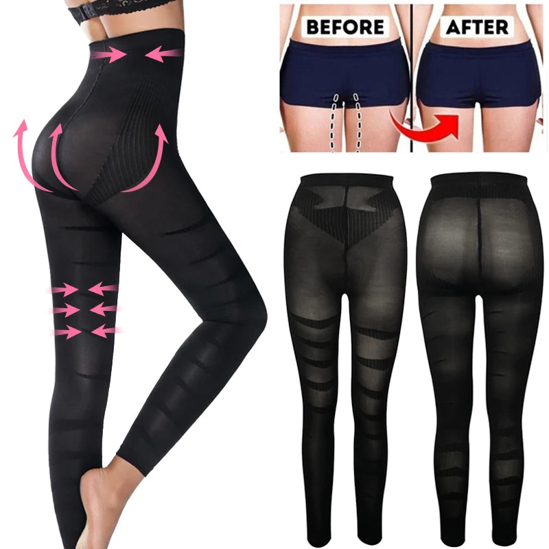 Sous-vêtements gainants sans coutures, leggings de compression transparents taille haute, effet ventre plat et fesses galbantes, culotte sculptante
