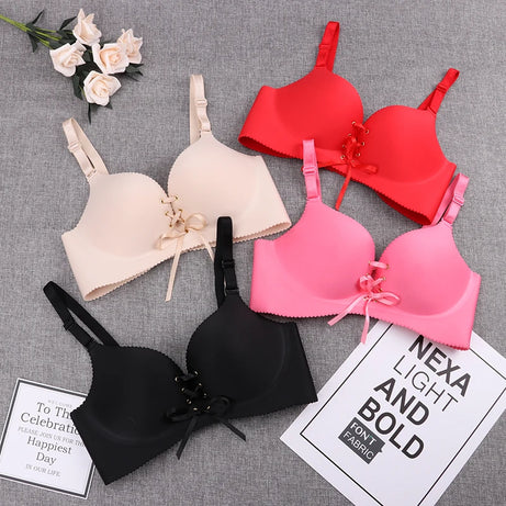 Sujetador sin costuras, sujetadores sexys para mujer, lencería push-up de moda, bralette inalámbrico, sujetador de algodón, ropa interior femenina