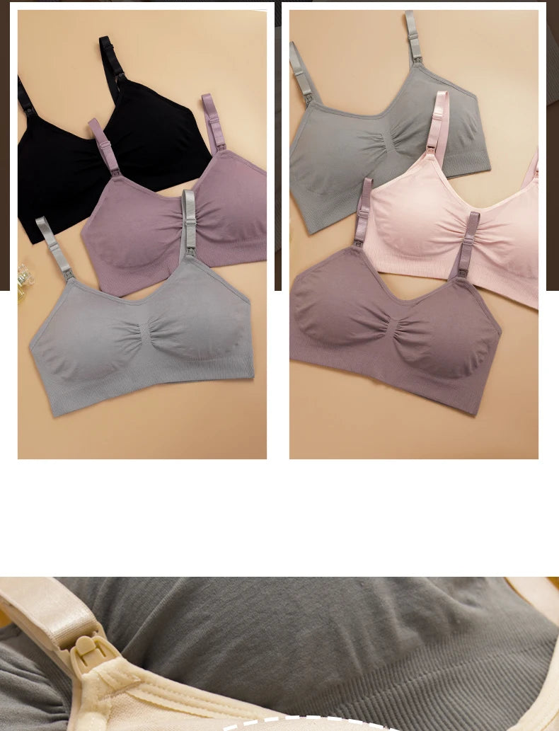 Soutien-gorge d'allaitement grande taille de haute qualité, respirant, sans coutures, push-up, idéal pour les femmes allaitantes.