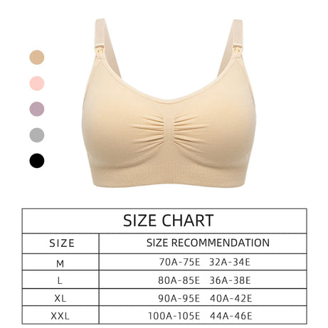 Soutien-gorge d'allaitement grande taille de haute qualité, respirant, sans coutures, push-up, idéal pour les femmes allaitantes.