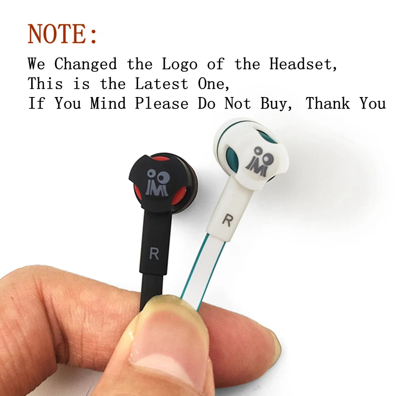 Écouteurs filaires Extra Bass avec microphone et prise jack 3,5 mm, style Noodles, pour Samsung
