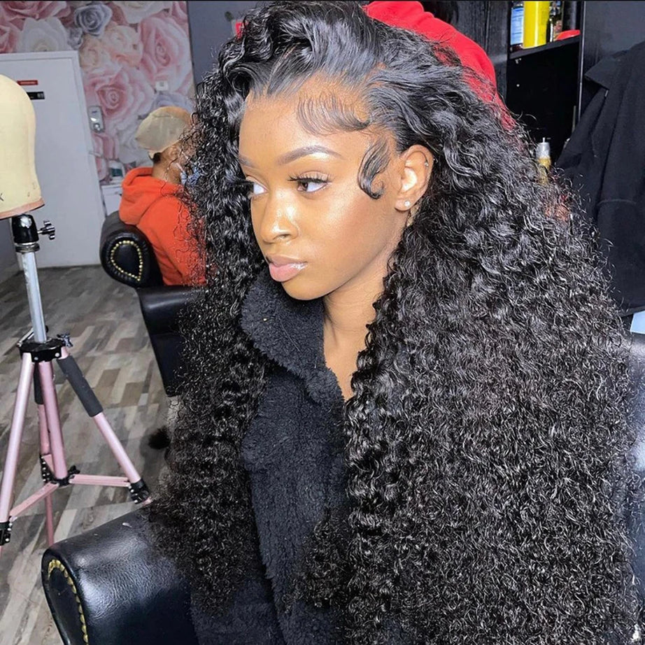 Perruque Lace Frontale HD 13x6, ondulations profondes, densité 250, cheveux humains bouclés 100% pré-épilés, style Water Wave, pour femmes noires brésiliennes