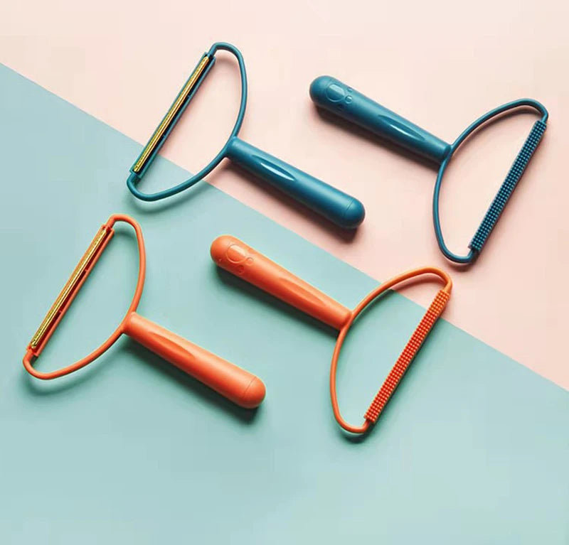 Brosse anti-peluches double face portable pour poils d'animaux, rasoir manuel pour vêtements et tissus, brosse pour tapis et vêtements