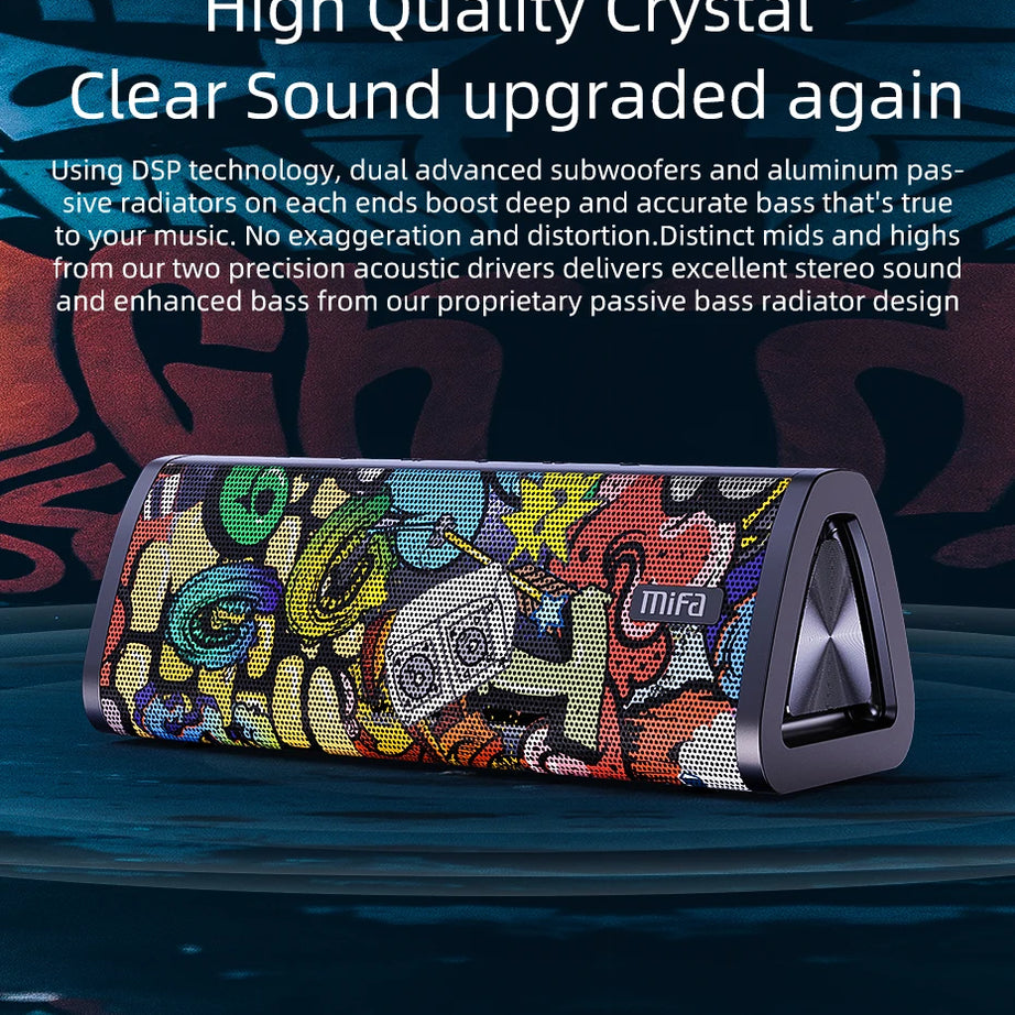 mifa A10+ Portable bluetooth speaker 360° Stereo Sound 20W  IPX7 waterproof wireless bluetooth 5.0 speaker 24-Hour Play time