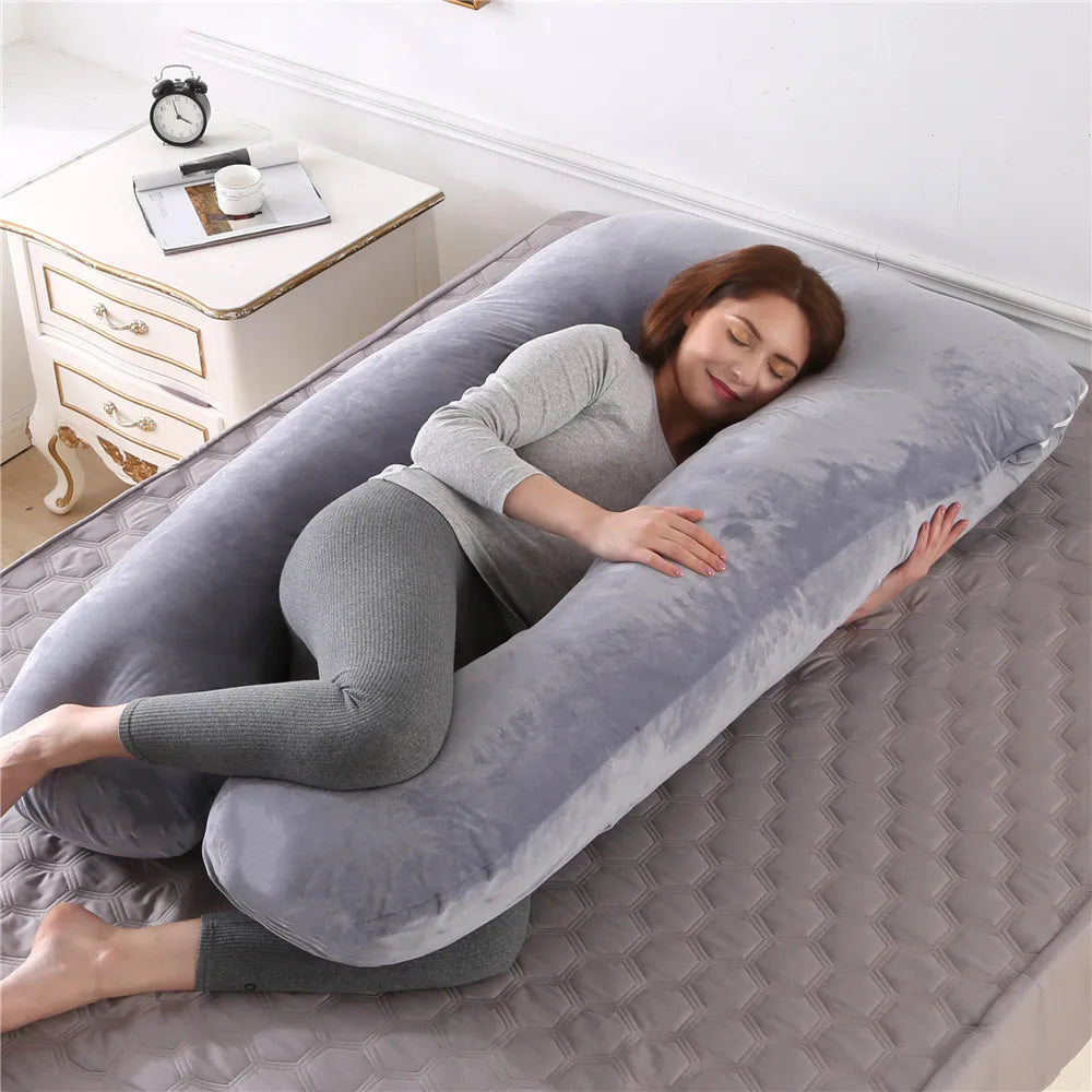 Coussin de grossesse PANGDUBE 130*70cm, coussin lombaire de sommeil pour femmes enceintes, coussin d'allaitement
