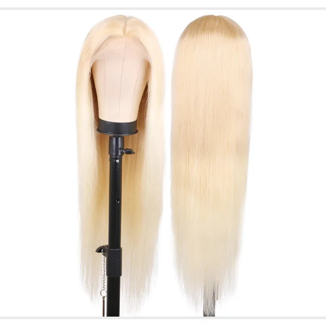 13x4 13x6 360 HD Transparent 613 Honey Blonde Color Lace Front Human Hair Wigs for Women Raw Brazilian Straight Lace Frontal Wig