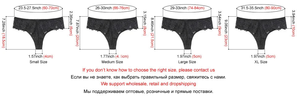 Meet'r Lingerie Femme Sexy en Dentelle Tentation Culotte Taille Basse Broderie String Transparent Ajouré Sous-vêtements Femme G string