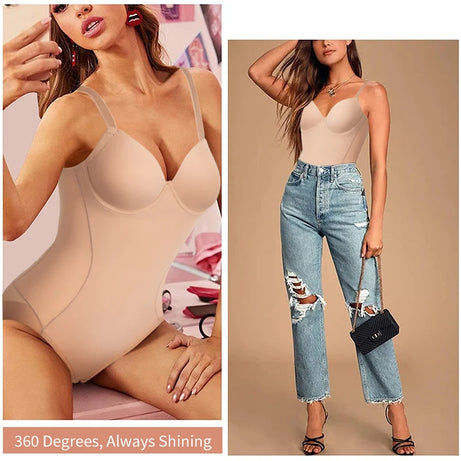 Body gainant pour femme, culotte push-up ventre-fesses, gaine amincissante, sous-vêtements sculptants pour le corps