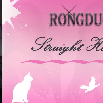 RONGDUOYI Perruque rose dégradée, lisse, avec lace front, cheveux naturels longs et raides, perruque synthétique en fibre chauffante violette pour cosplay