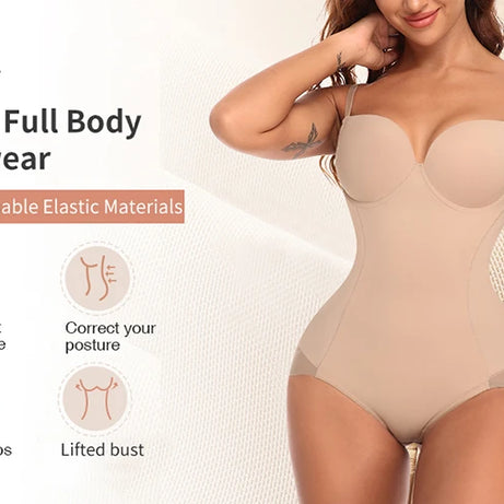 Body gainant pour femme, culotte push-up ventre-fesses, gaine amincissante, sous-vêtements sculptants pour le corps