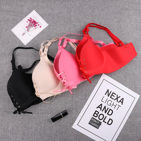 Sujetador sin costuras, sujetadores sexys para mujer, lencería push-up de moda, bralette inalámbrico, sujetador de algodón, ropa interior femenina